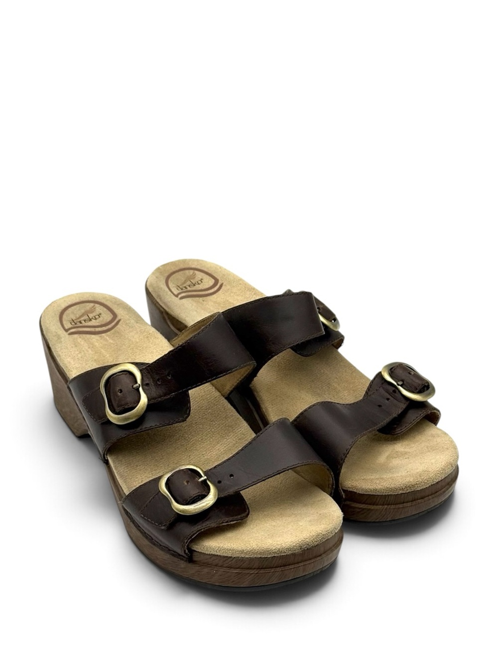 Dansko Sophie Sandal Clog Brown Leather EU 41 US 10.5-11